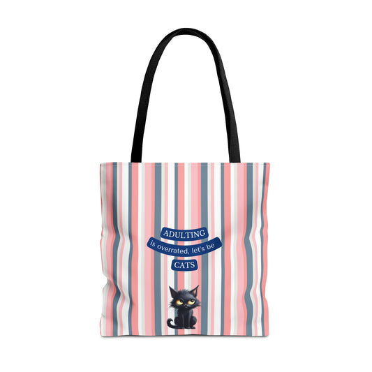 Purr-sonify Your Style: The 'Feline Fancy' Tote Bag for Cat Lovers #215