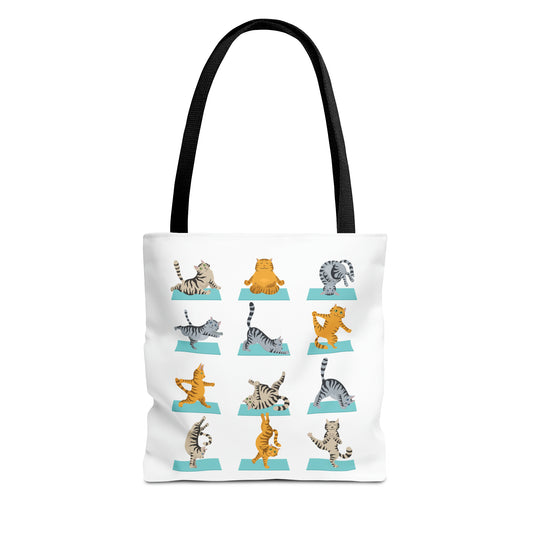 Purr-fect Poses on the Go: The 'Asana Cats' Tote Bag for Yogis & Cat Lovers #222