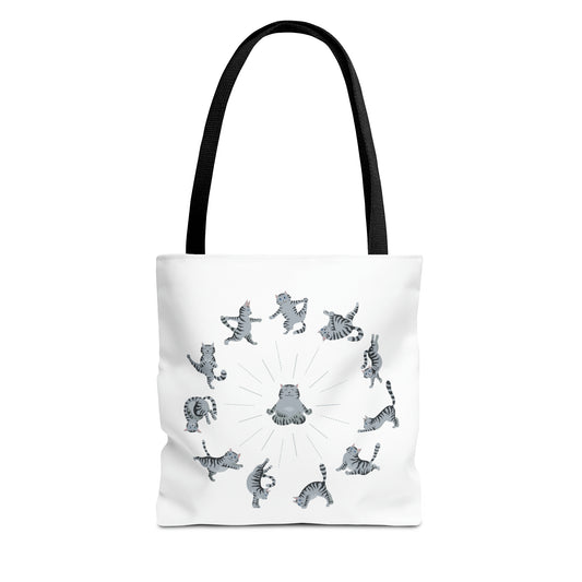 Pose & Purr: The 'Zen Cat Yoga' Tote for Mindful Movers #221