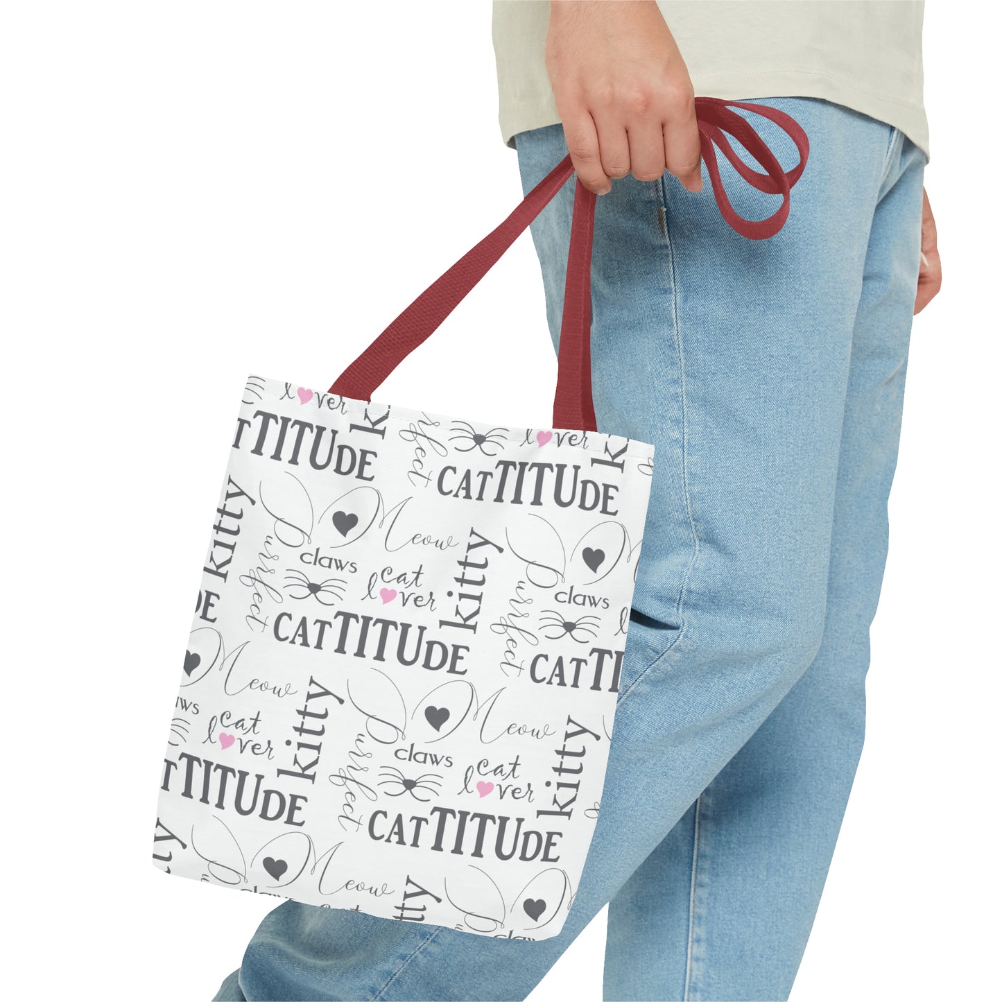 Strut Your Catitude: The 'Catitude Central' Tote Bag for the Bold Cat Lover #225