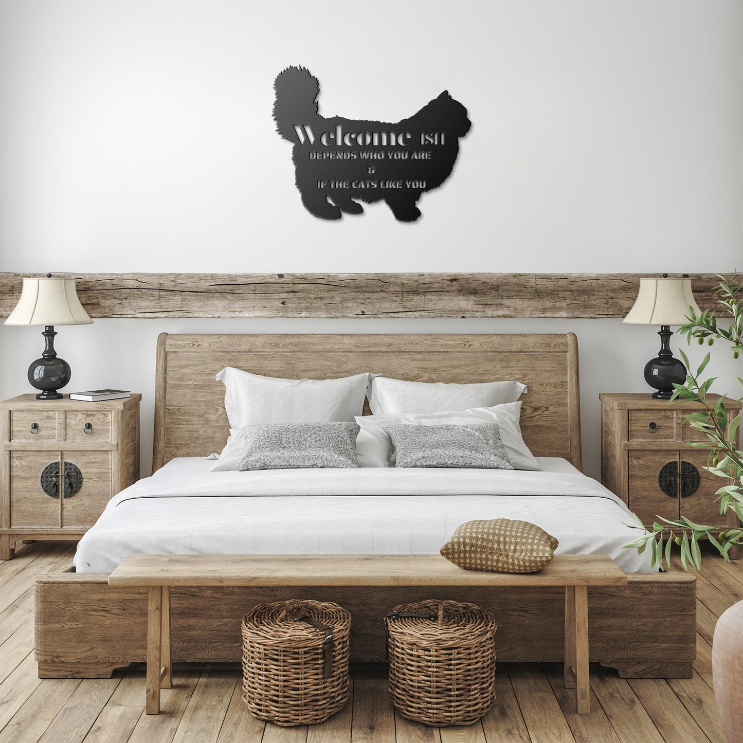 Ragdoll Whisker Welcome: The 'Pawsitively Selective' Laser Cut Metal Sign for Discerning Cat Homes