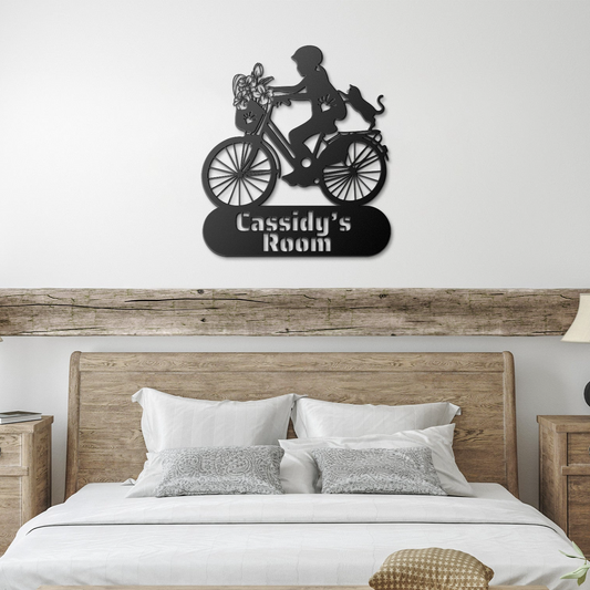 Whisker Winds Journey: The 'Adventurous Spirit' Personalized Laser Cut Metal Wall Sign for Cat Lovers