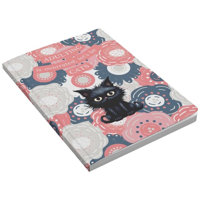 Paws and Pages: The 'Adulting is Overrated, Lets Be Cats' Cat Lover Gift Ideas Soft Cover Notebook for Whimsical Writing Adventures - Purrfectly Spoilt